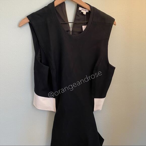 NWT Helmut Lang Black Open Back White Lamb Leather Cocktail Formal Mini Dress 10 - Picture 14 of 14